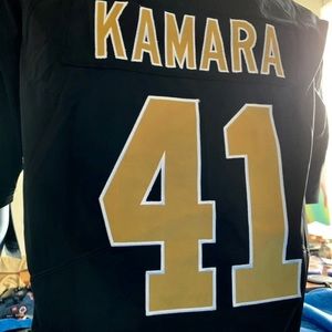 Alvin Kamara Saints Vlack and Gold Medium Jersey